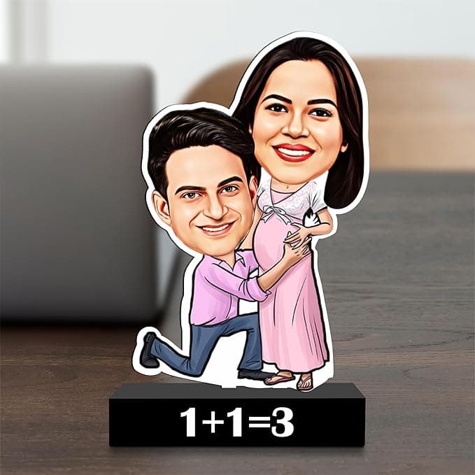 Valentines Day Gift - Personlize Caricature Gift for Husbend Wife (Baby Shower)