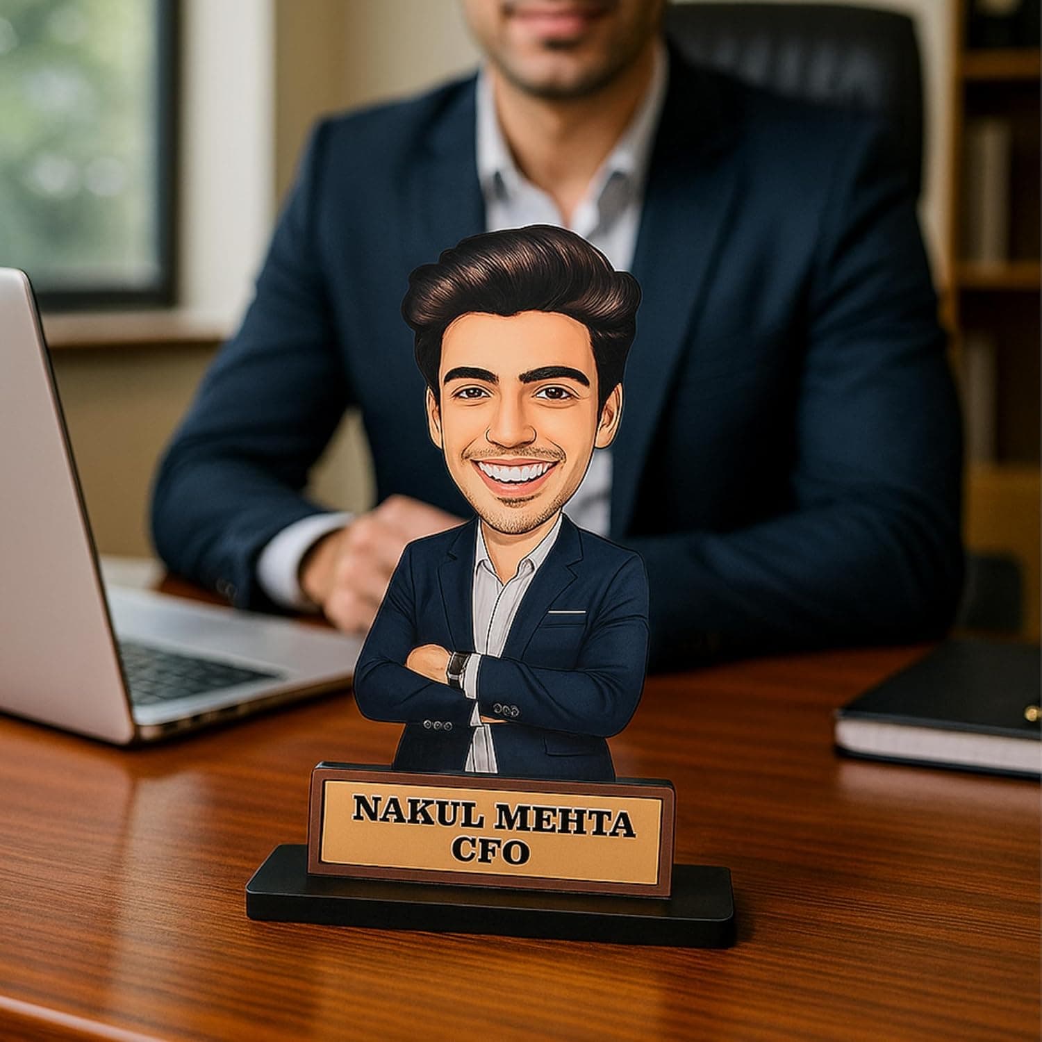 full view       3+ Personalized IT Professional Caricature Gift Workaholic Desk Avatar Birthday Gift for Husband Boyfriend Friend Office Colleague Corporate Gift for Men (Corporate Man, 10 In