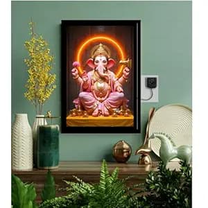 LED Light Photo Frame, 12 x 18 inch, Aluminium Frame with Acrylic Sheet, Digital Print Display with 12V Adaptor
