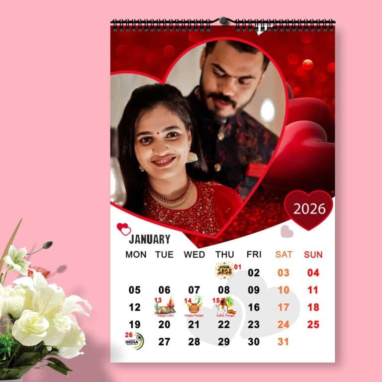 Personalized Wall Calendar | 12 Pages Photo Calendar | 12×18 Inch