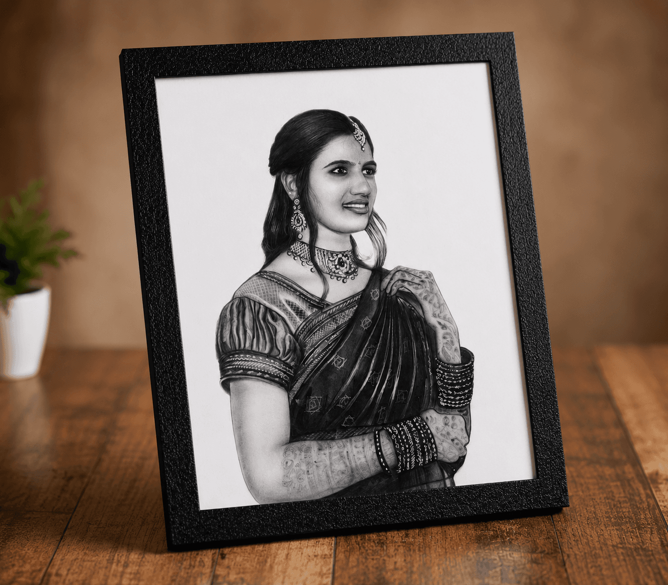 Pencil Art With Frame