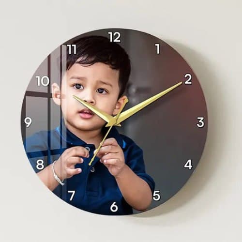 Round Shape Photo Wall Clock
