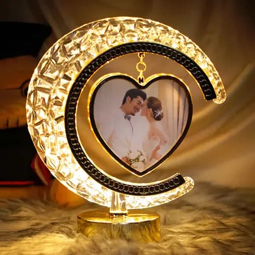 Half Moon Crystal Led Lamp