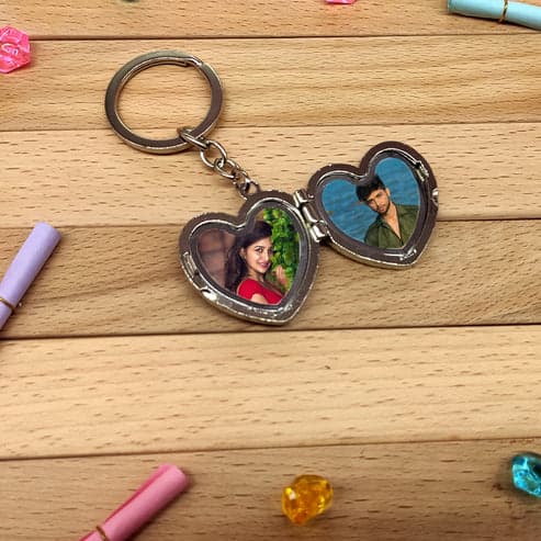 Customized Heart Shape Metal keychain